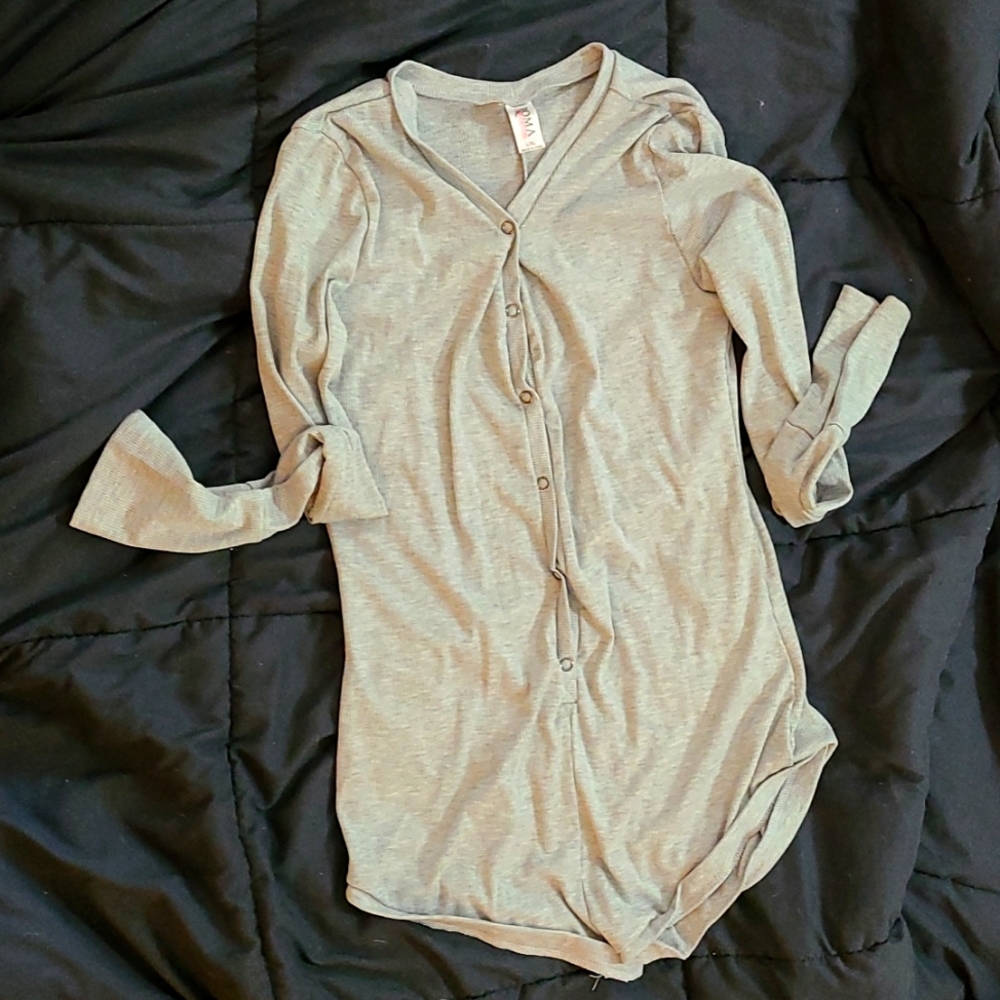 Grey One piece pj/ shirt L/XL